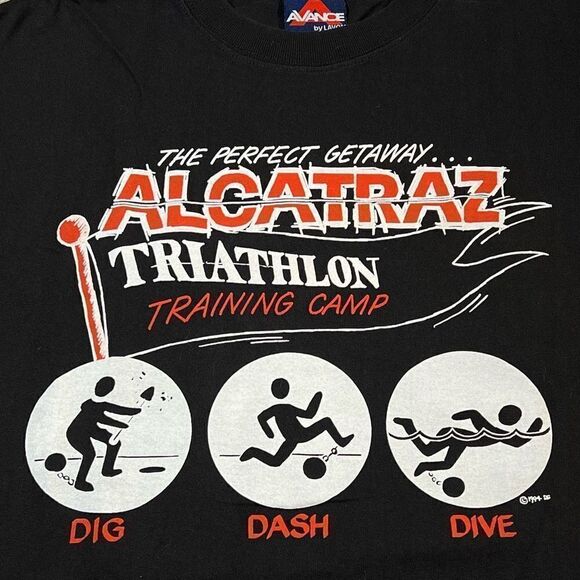 Vintage 90s Alcatraz Escape Training Camp Tee - Picture 2 of 6